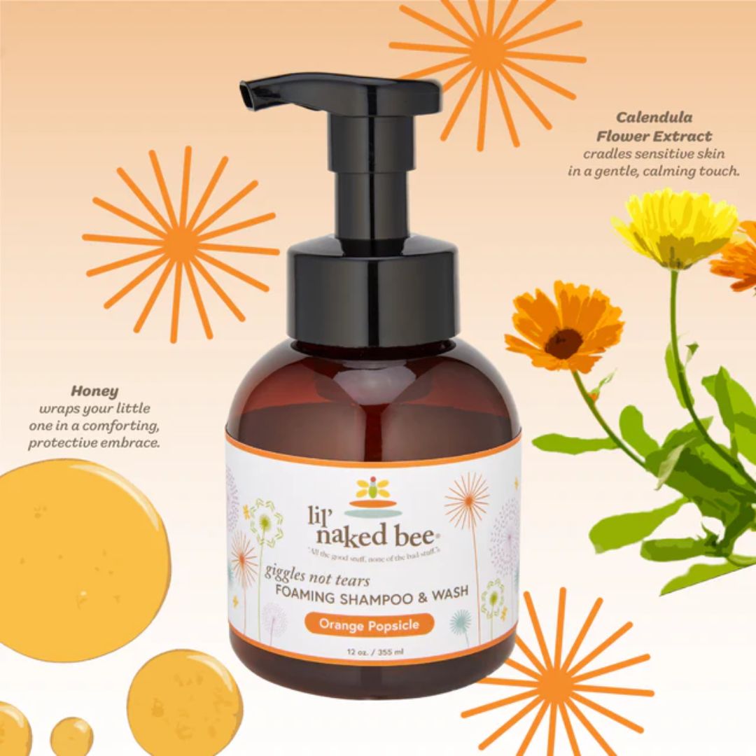 Foaming Shampoo & Wash Orange Popsicle Giggles Not Tears 12oz