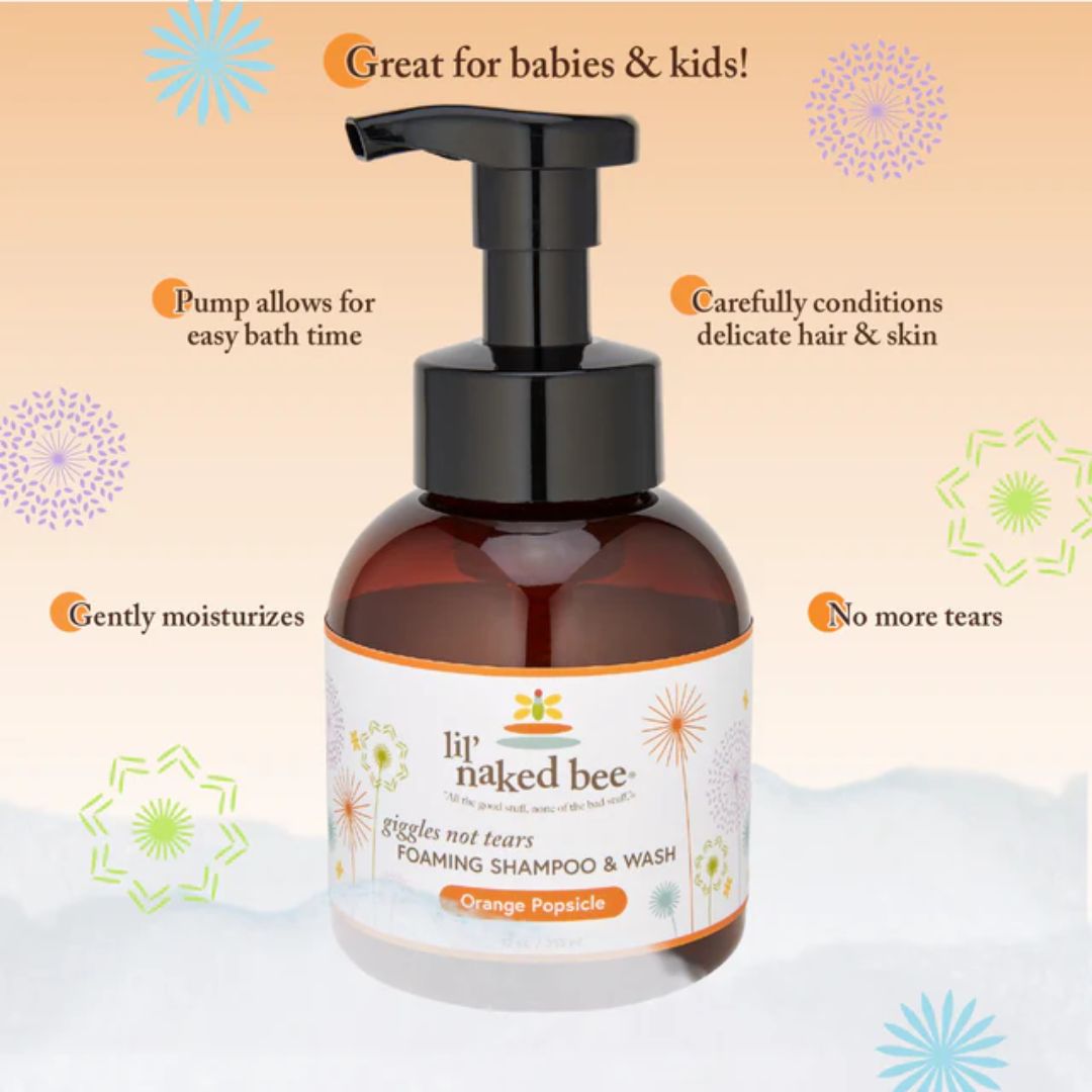 Foaming Shampoo & Wash Orange Popsicle Giggles Not Tears 12oz