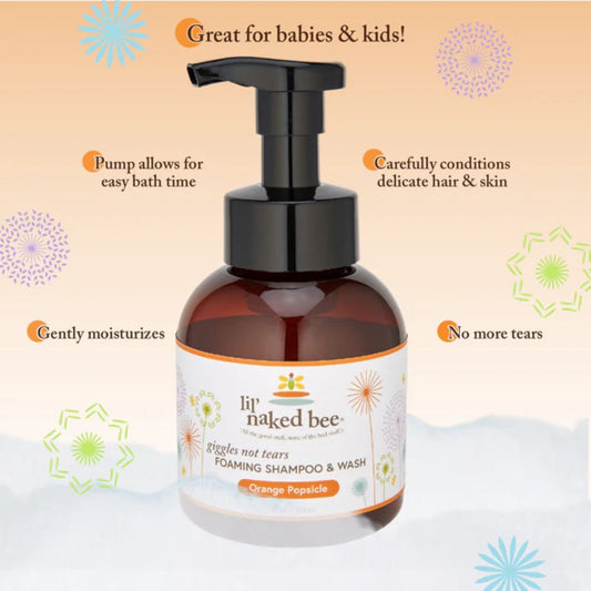 Foaming Shampoo & Wash Orange Popsicle Giggles Not Tears 12oz