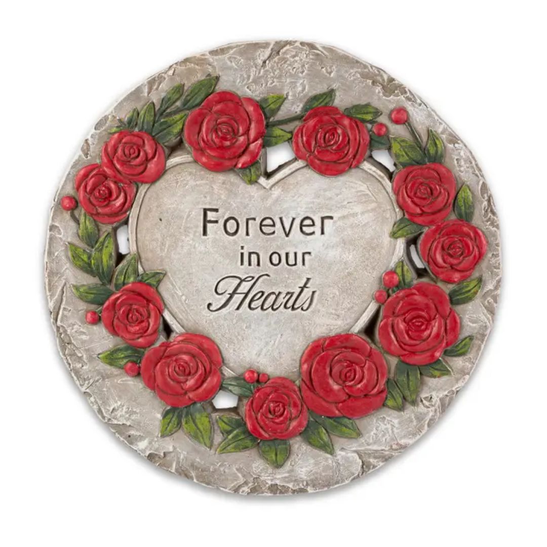 12" Roses Memorial Stepping Stone