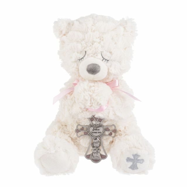11" Pink Bear Crib Cross