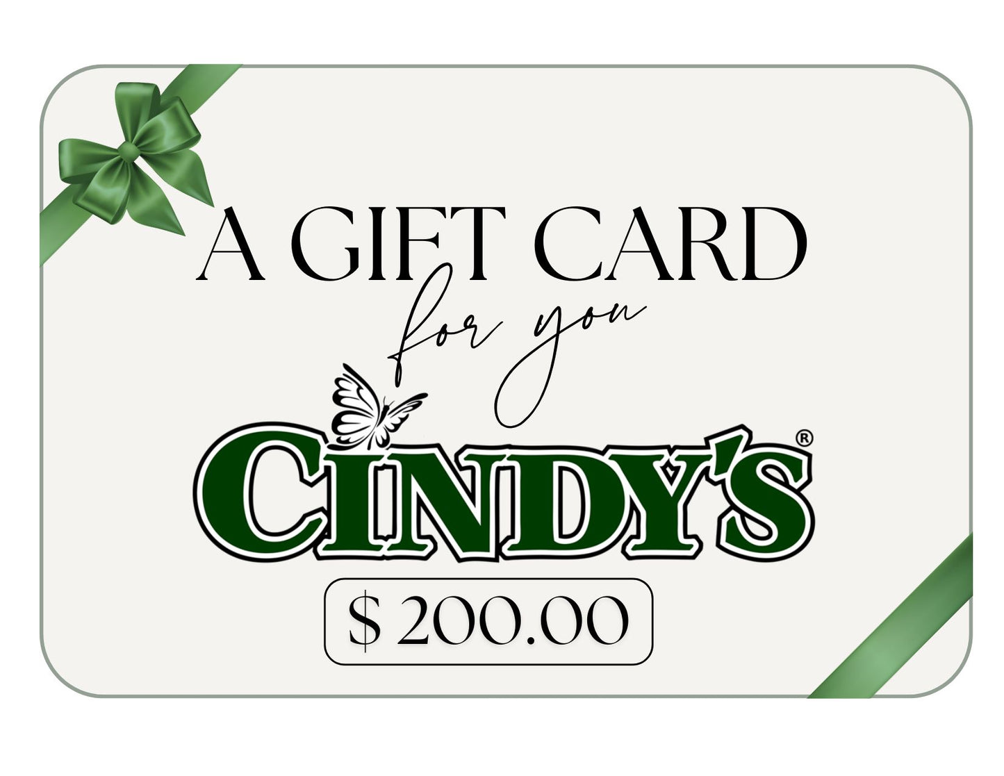 Cindy's Gift Card