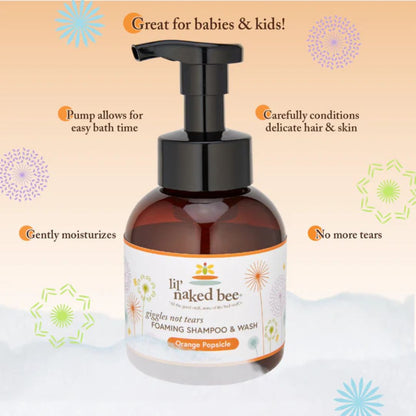 Foaming Shampoo & Wash Orange Popsicle Giggles Not Tears 12oz