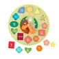 Woodland Animal Shape Sorting Clock